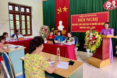 Trường Mầm Non Phú Sơn long trọng tổ chức hội nghị nhà giáo, CBQL giáo dục và người lao động năm học 2023 – 2024